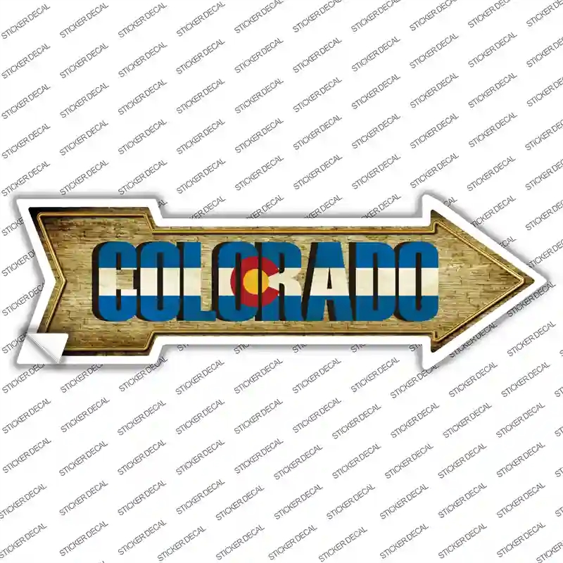 A-199s-XL Colorado Novelty Arrow Sticker Decal - Extra Large