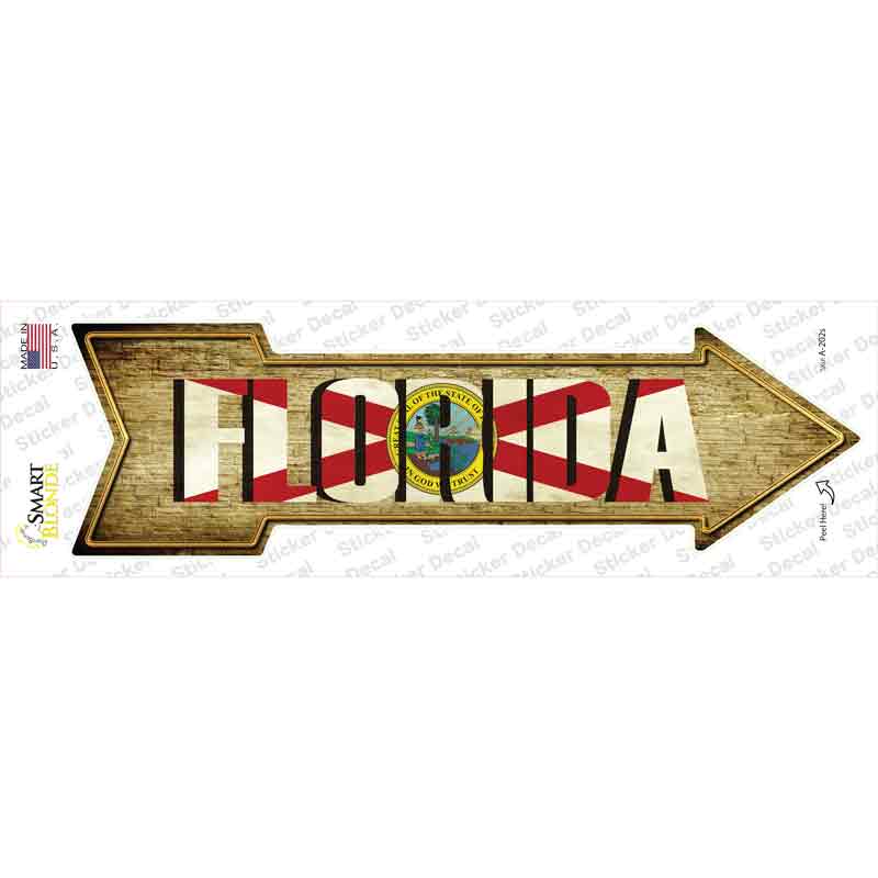 A-202s-M Florida Novelty Arrow Sticker Decal - Medium