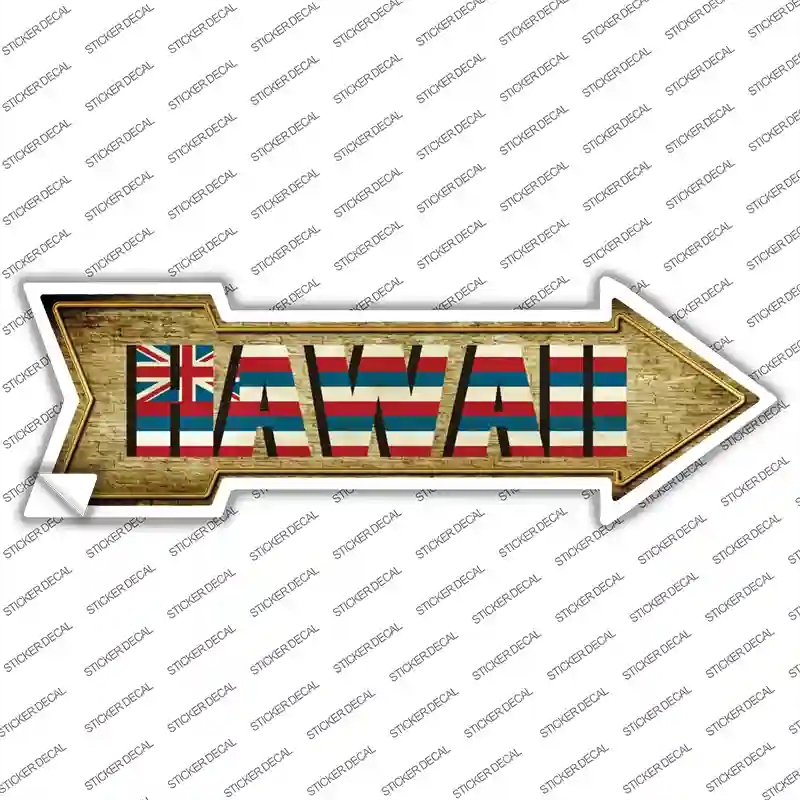 A-204s-S Hawaii Novelty Arrow Sticker Decal - Small
