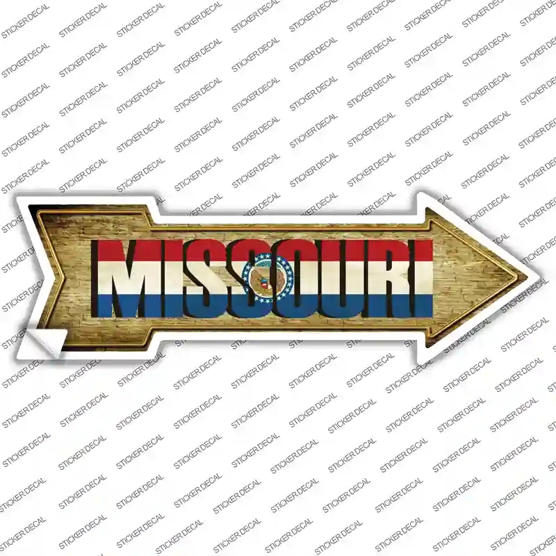 A-218s-S Missouri Novelty Arrow Sticker Decal - Small