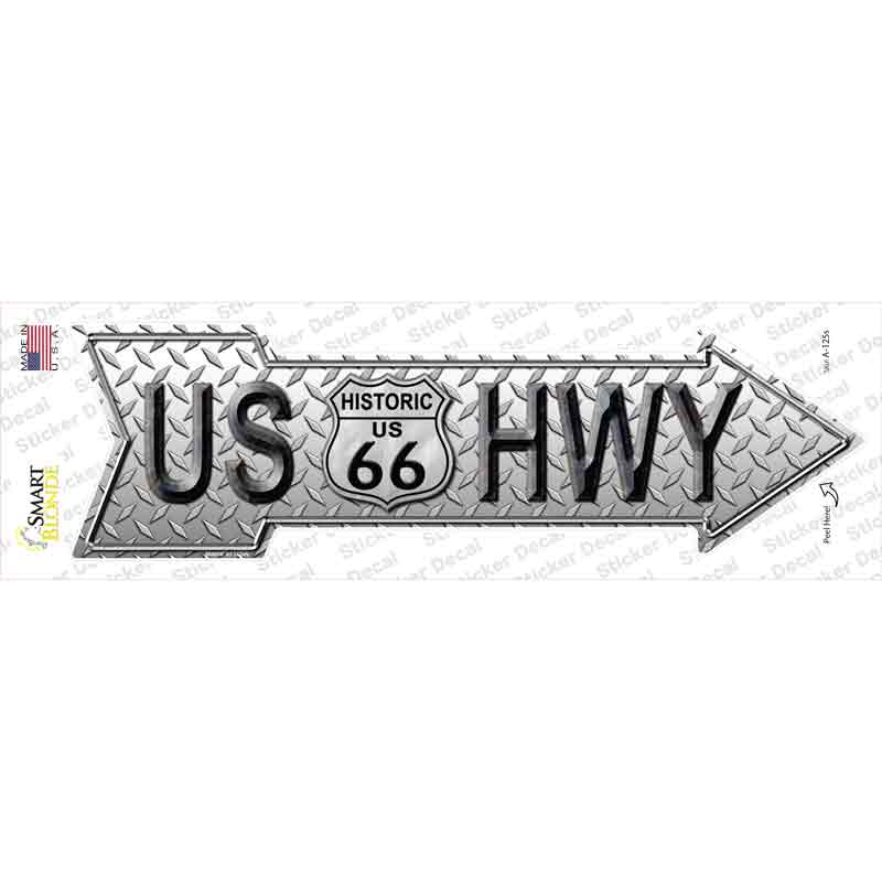 A-125s-M Diamond US Highway Novelty Arrow Sticker Decal - Medium