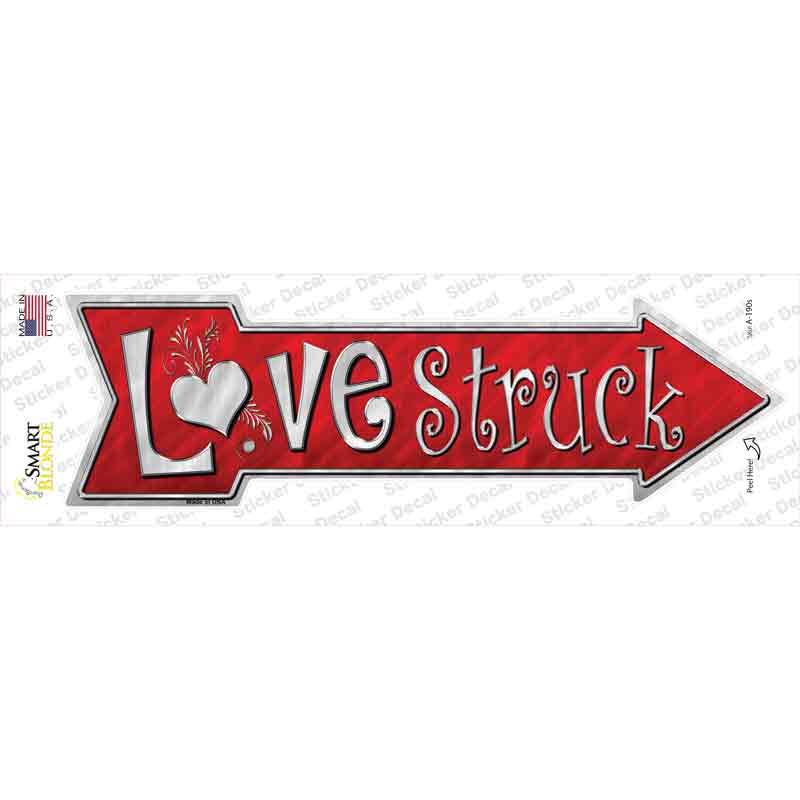 A-190s-M Love Struck Novelty Arrow Sticker Decal - Medium