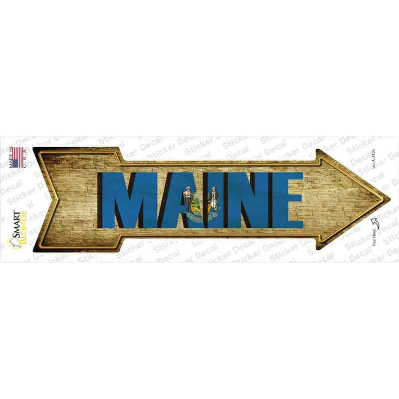 A-212s-M Maine Novelty Arrow Sticker Decal - Medium