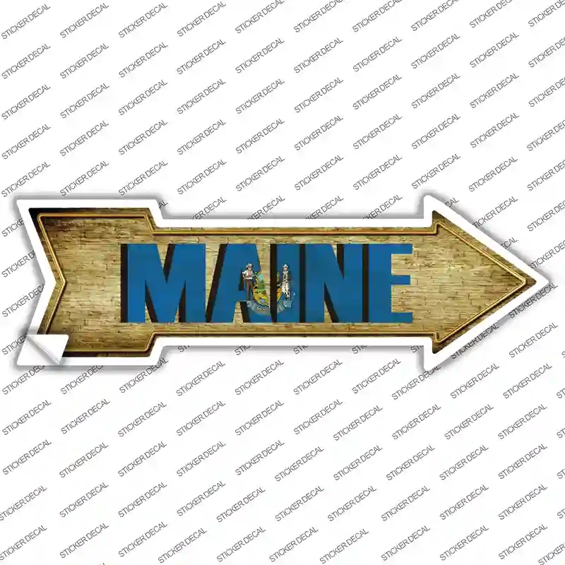 A-212s-S Maine Novelty Arrow Sticker Decal - Small