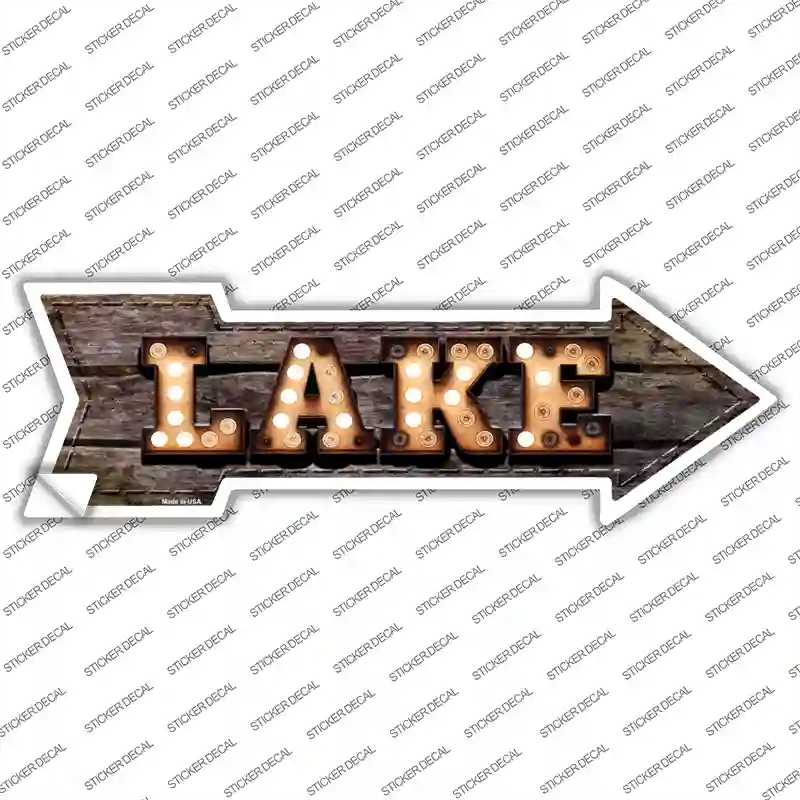 A-471s-S Lake Bulb Letters Novelty Arrow Sticker Decal - Small