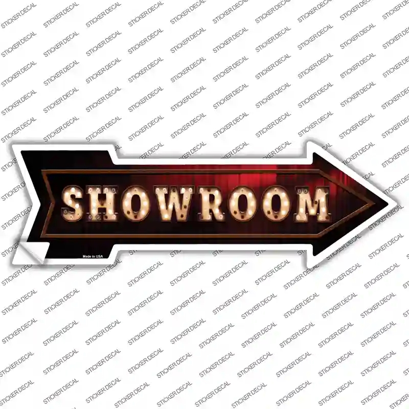 A-478s-S Showroom Bulb Letters Novelty Arrow Sticker Decal - Small