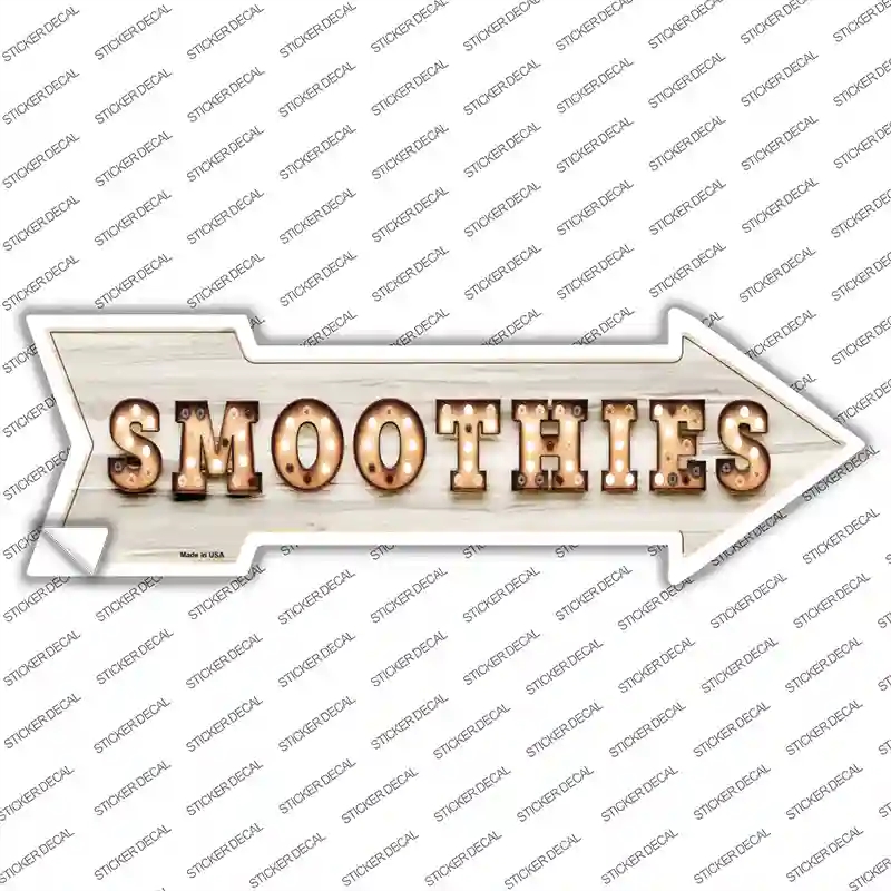 A-486s-S Smoothies Bulb Letters Novelty Arrow Sticker Decal - Small