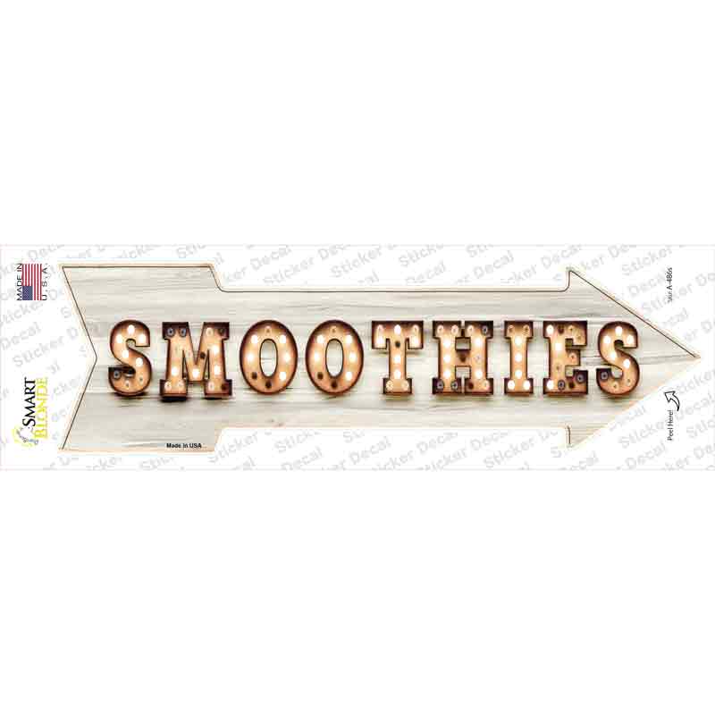 A-486s-M Smoothies Bulb Letters Novelty Arrow Sticker Decal - Medium
