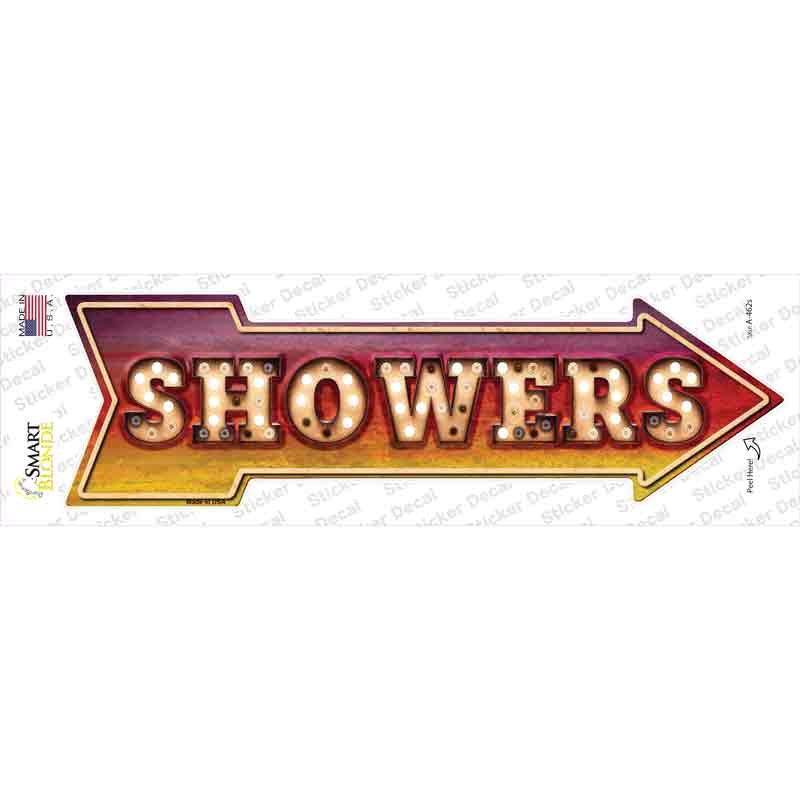 A-462s-M Showers Bulb Letters Novelty Arrow Sticker Decal - Medium