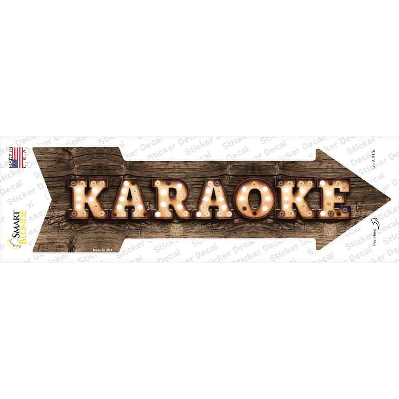 A-510s-M Karaoke Bulb Letters Novelty Arrow Sticker Decal - Medium