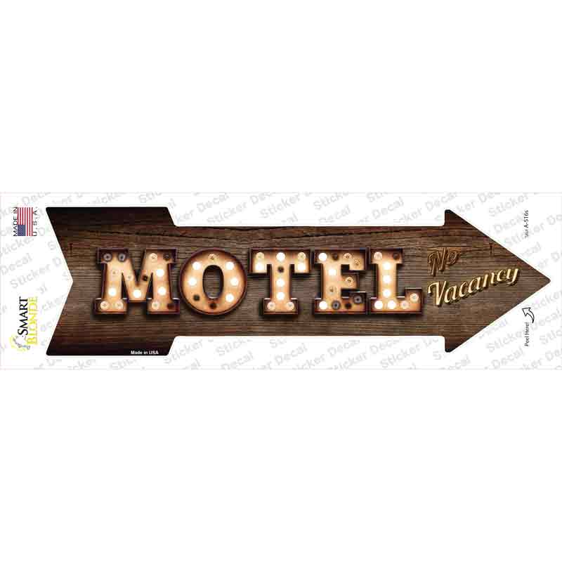A-516s-M Motel Bulb Letters Novelty Arrow Sticker Decal - Medium