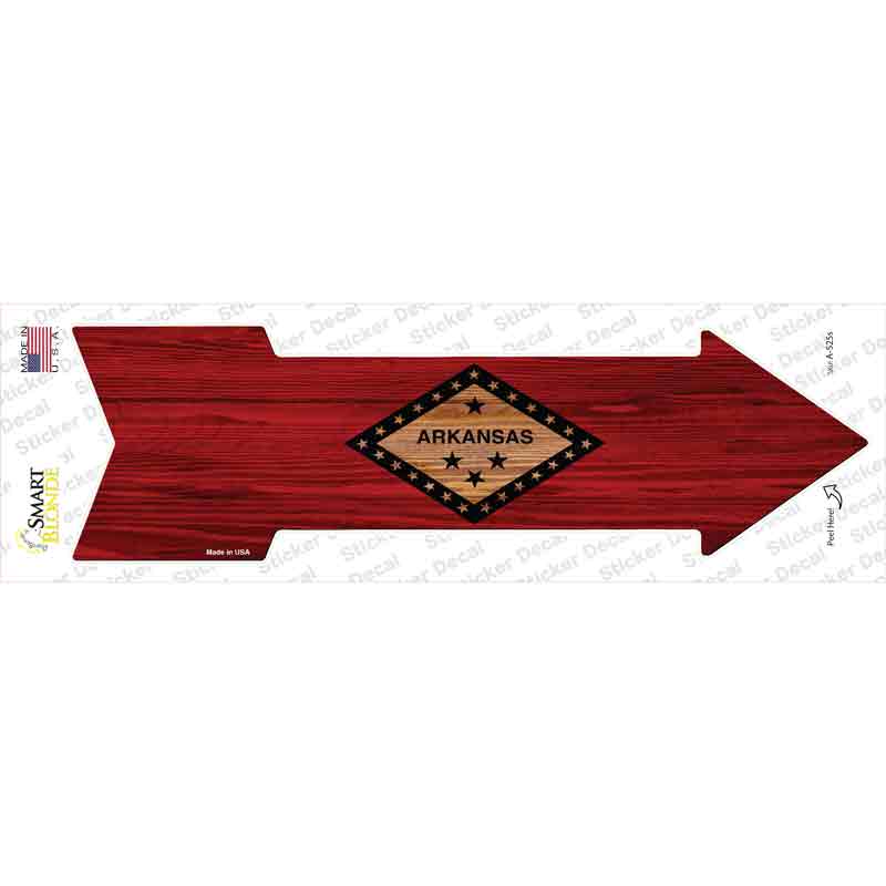 A-525s-M Arkansas State Flag Novelty Arrow Sticker Decal - Medium