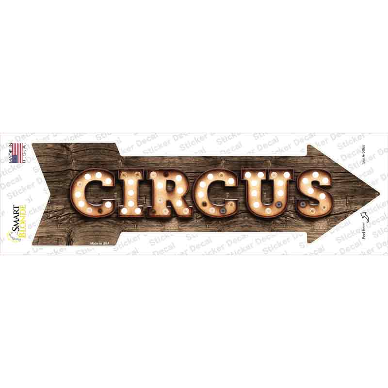 A-506s-M Circus Bulb Letters Novelty Arrow Sticker Decal - Medium