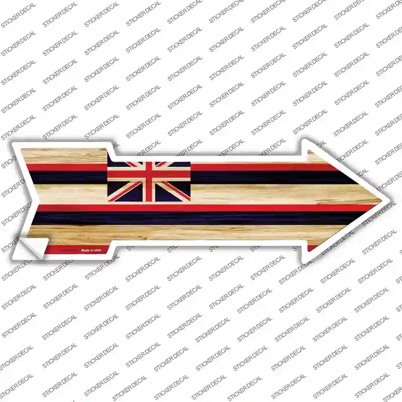 A-532s-XL Hawaii State Flag Novelty Arrow Sticker Decal - Extra Large