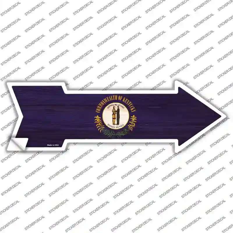 A-538s-XL Kentucky State Flag Novelty Arrow Sticker Decal - Extra Large