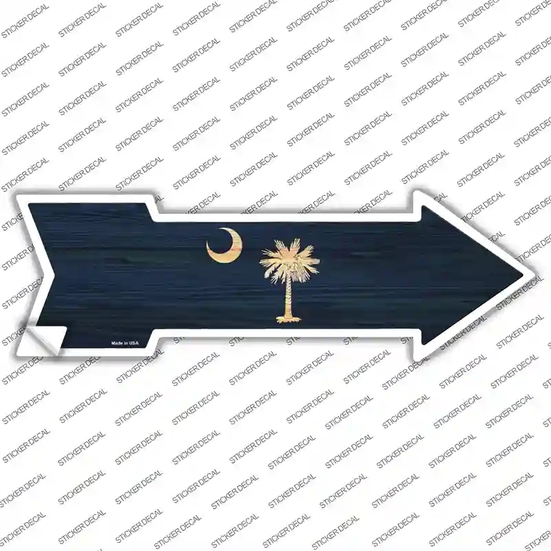 A-561s-S South Carolina State Flag Novelty Arrow Sticker Decal - Small