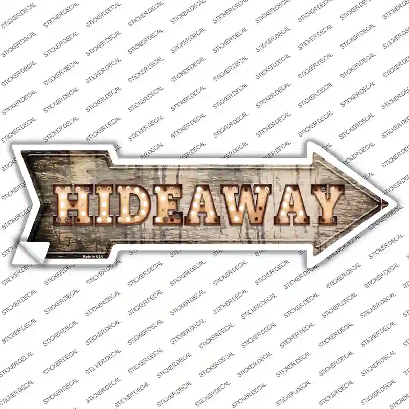 A-444s-S Hideaway Bulb Letters Novelty Arrow Sticker Decal - Small