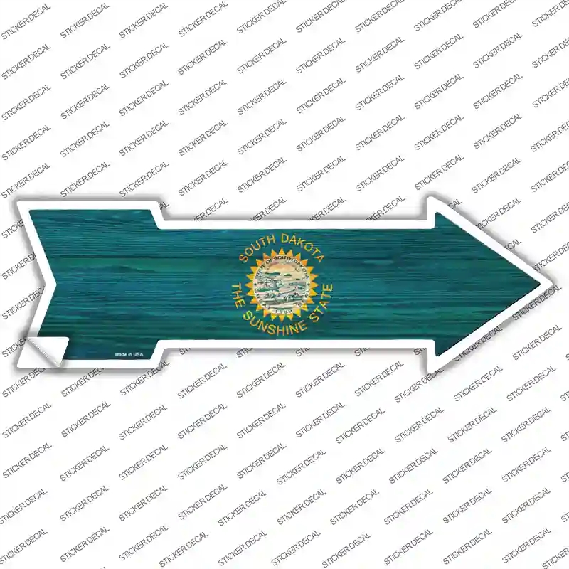 A-562s-XL South Dakota State Flag Novelty Arrow Sticker Decal - Extra Large