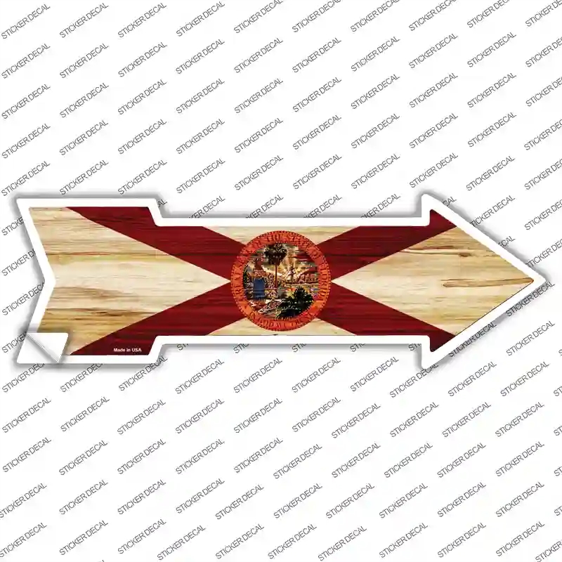 A-530s-XL Florida State Flag Novelty Arrow Sticker Decal - Extra Large