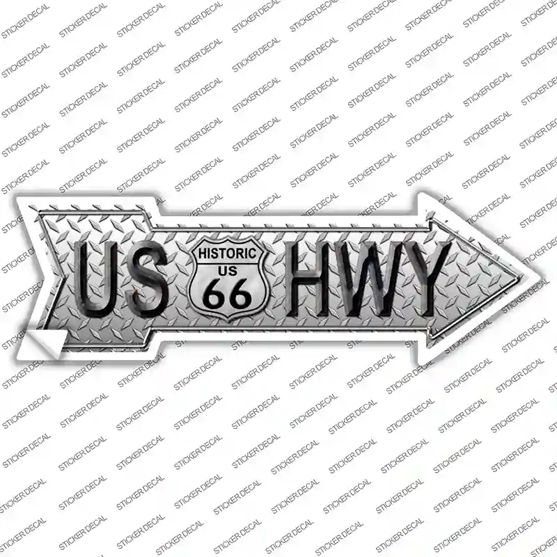 A-125s-L Diamond US Highway Novelty Arrow Sticker Decal - Large