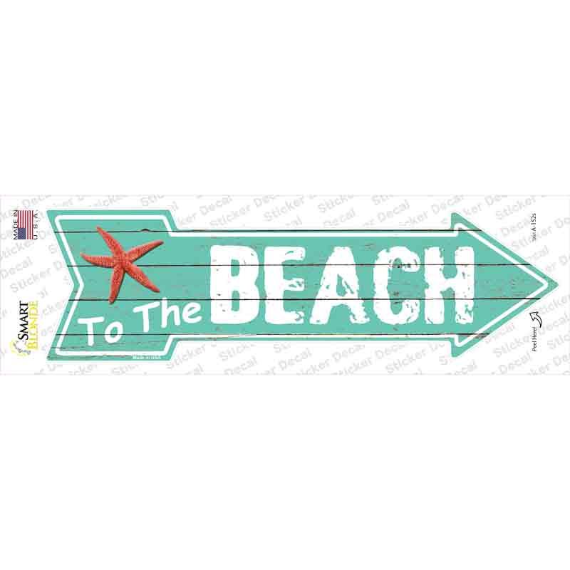 A-152s-M To the Beach Novelty Arrow Sticker Decal - Medium