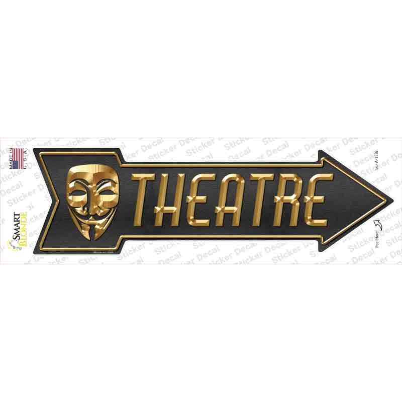 A-158s-M Theatre Novelty Arrow Sticker Decal - Medium