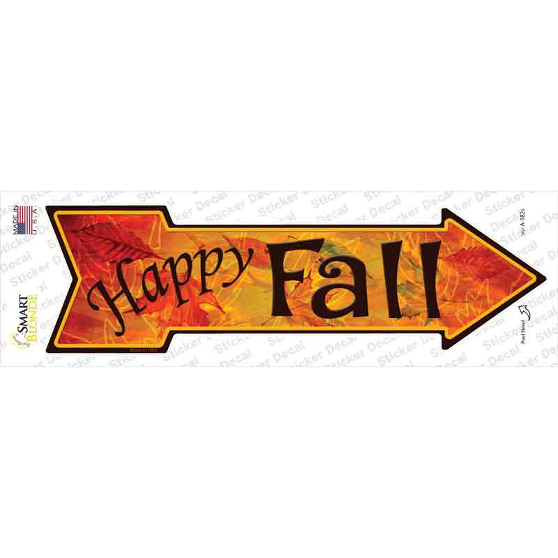 A-182s-M Happy Fall Novelty Arrow Sticker Decal - Medium