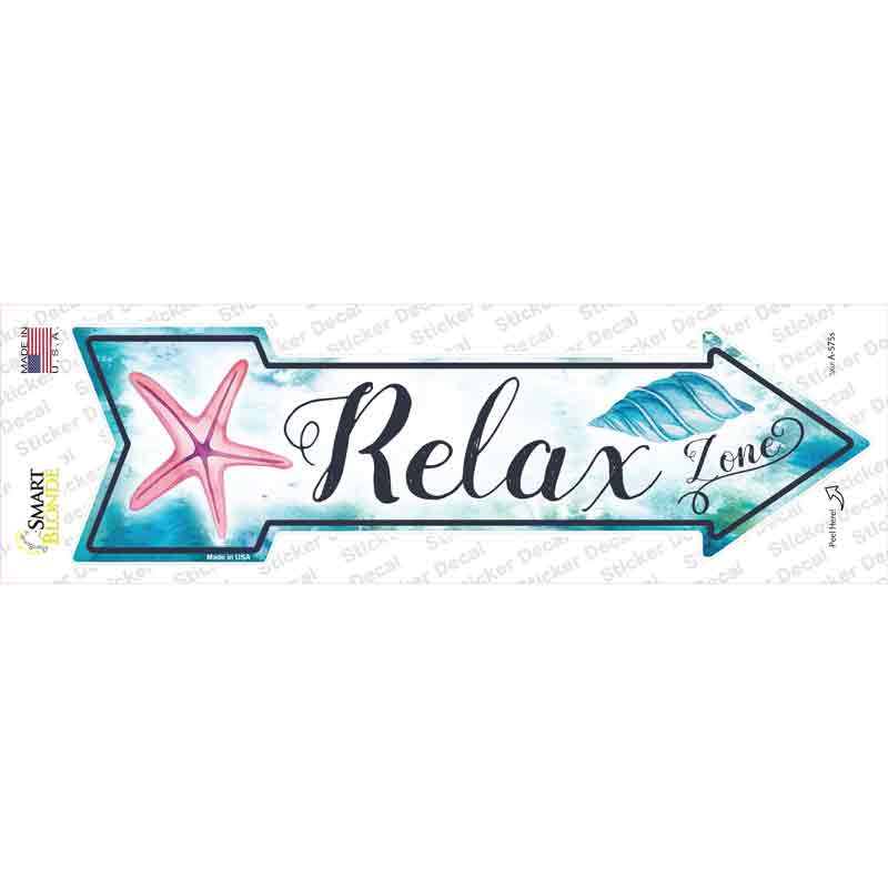 A-575s-M Relax Zone Novelty Arrow Sticker Decal - Medium