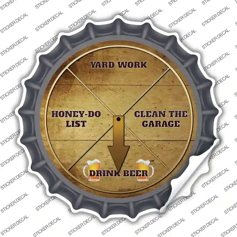 BC-1126s-XL Drink Beer Novelty Bottle Cap Sticker Decal - Extra Large