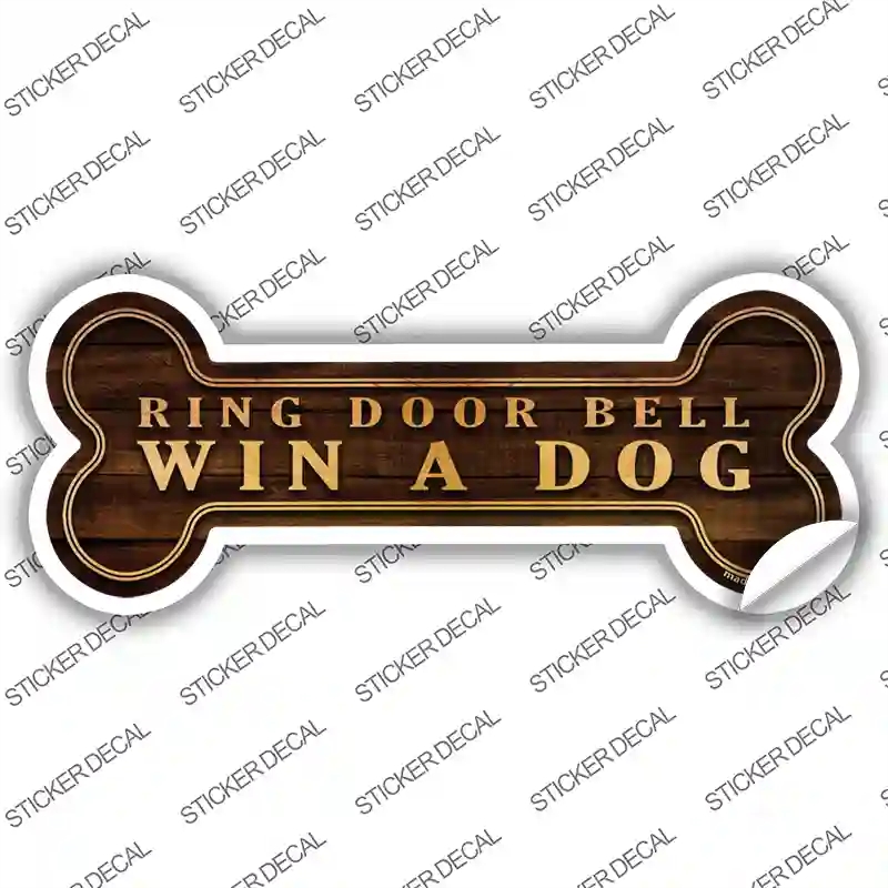 B-124s-L Win A Dog Novelty Bone Sticker Decal - Large