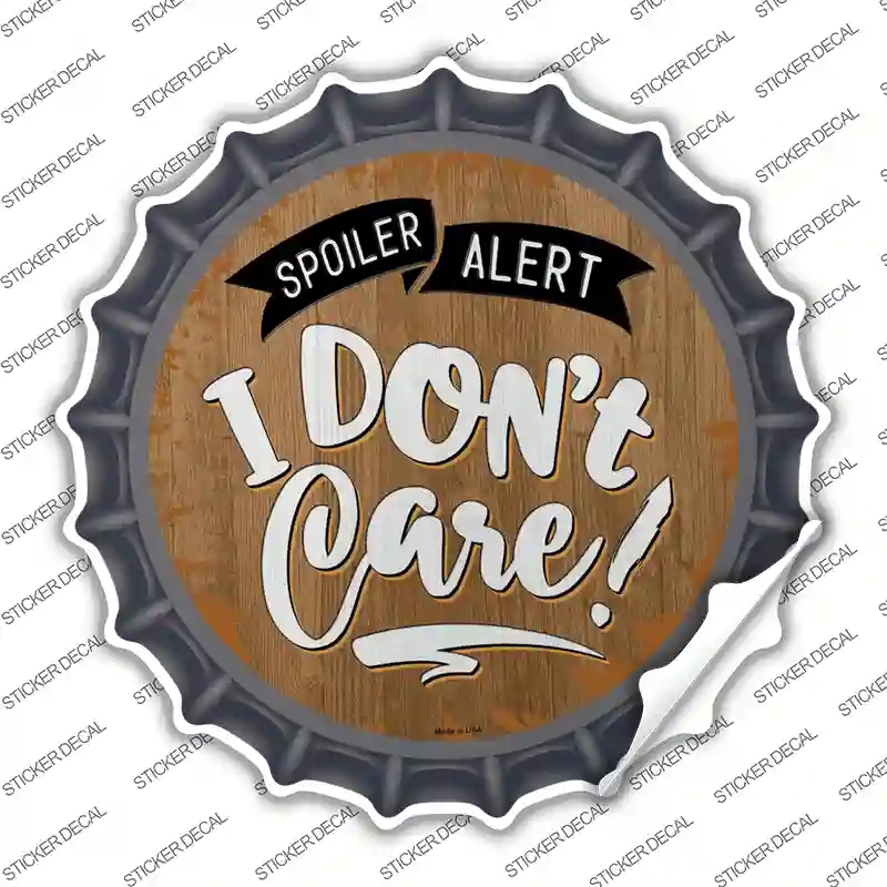 BC-1413s-L Spoiler Alert Novelty Bottle Cap Sticker Decal - Large