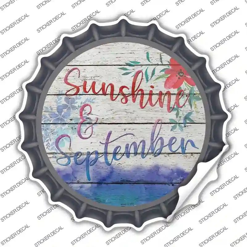 BC-1226s-L Sunshine & September Novelty Bottle Cap Sticker Decal - Large