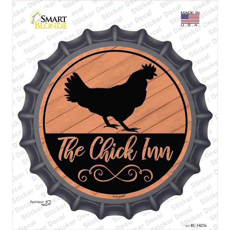 BC-1425s-M The Chicken Inn Novelty Bottle Cap Sticker Decal - Medium