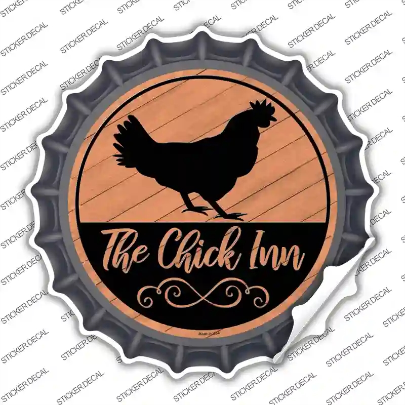 BC-1425s-S The Chicken Inn Novelty Bottle Cap Sticker Decal - Small