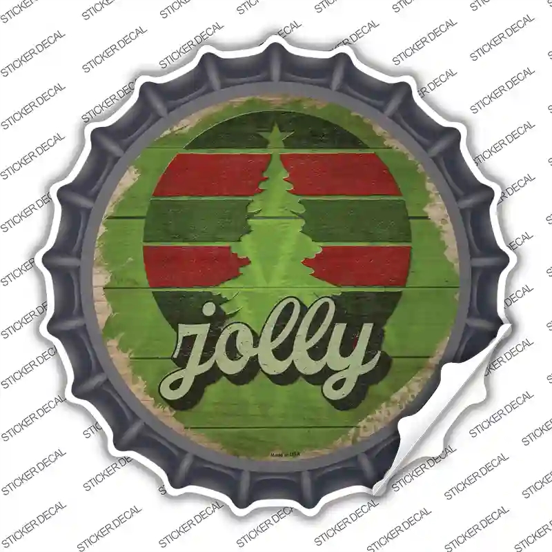 BC-1553s-XL Jolly Green Novelty Bottle Cap Sticker Decal - Extra Large