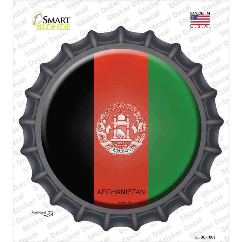 BC-180s-M Afghanistan Country Novelty Bottle Cap Sticker Decal - Medium