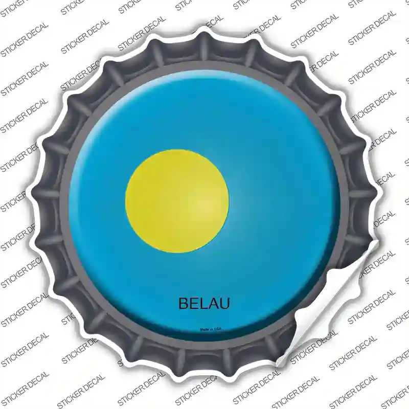 BC-204s-S Belau Country Novelty Bottle Cap Sticker Decal - Small