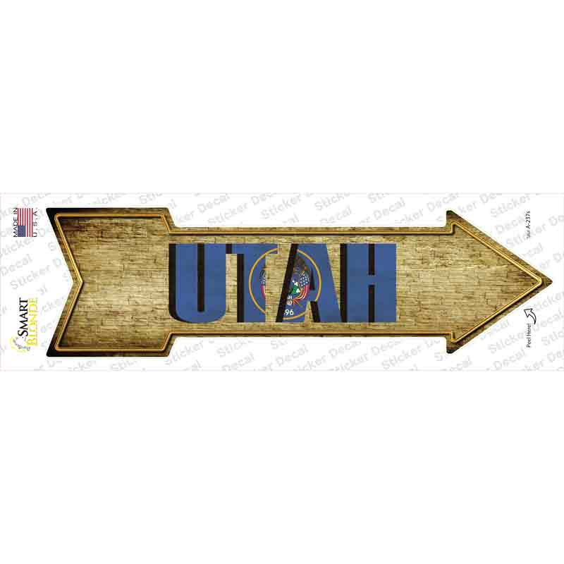 A-237s-M Utah Novelty Arrow Sticker Decal - Medium