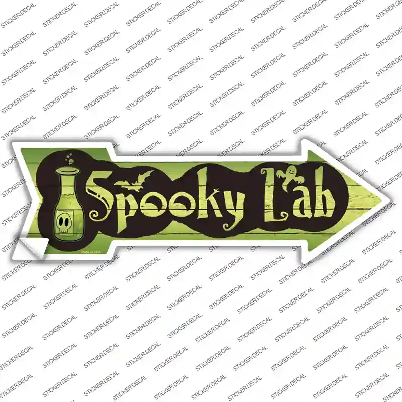 A-270s-S Spooky Lab Novelty Arrow Sticker Decal - Small