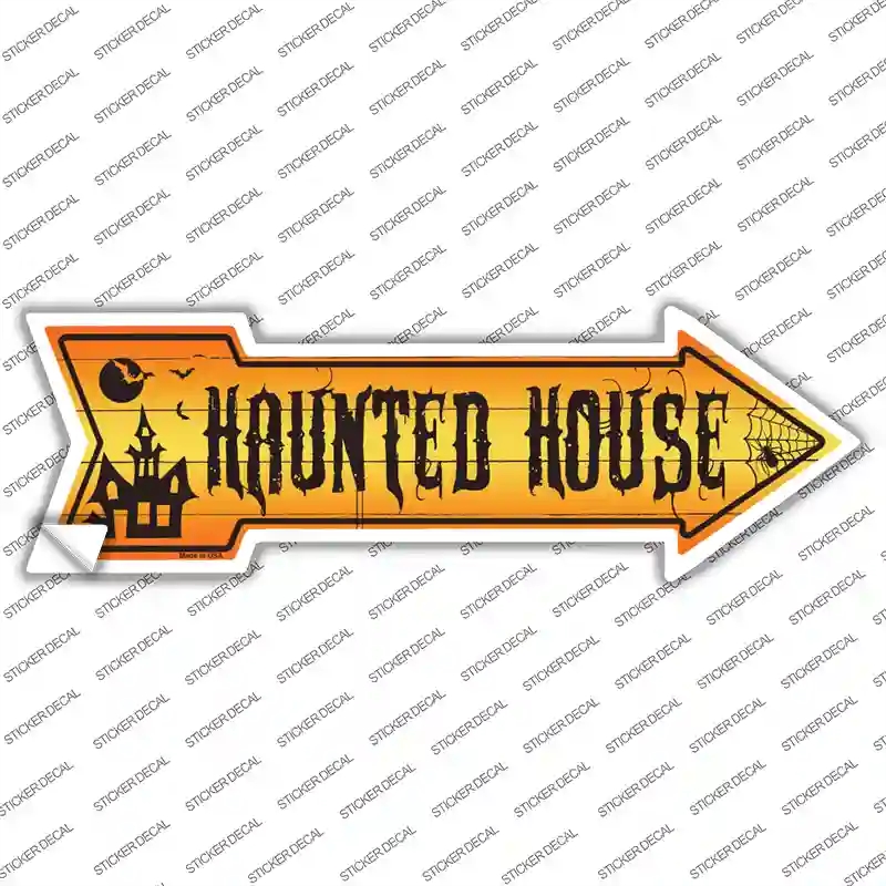 A-271s-S Haunted House Novelty Arrow Sticker Decal - Small