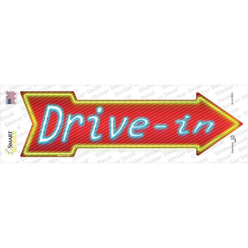 A-281s-M Drive in Novelty Arrow Sticker Decal - Medium
