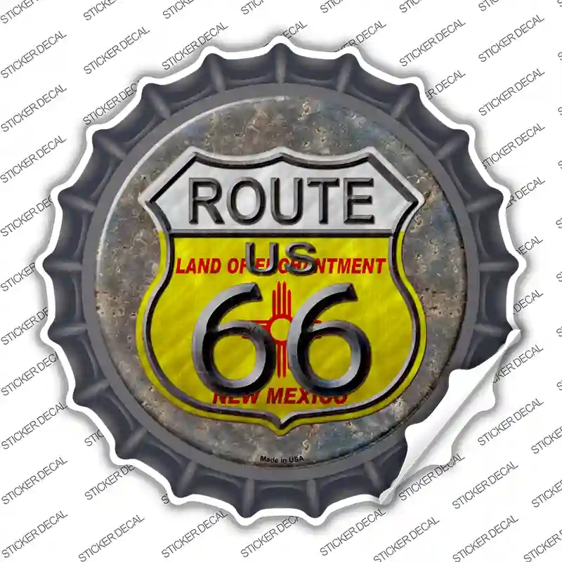 BC-522s-XL   Mexico Route 66 Novelty Bottle Cap Sticker Decal - Extra Large
