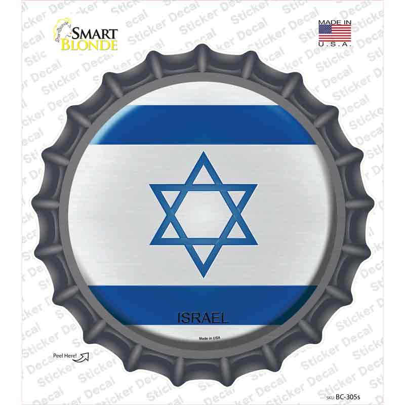 BC-305s-M Israel Country Novelty Bottle Cap Sticker Decal - Medium