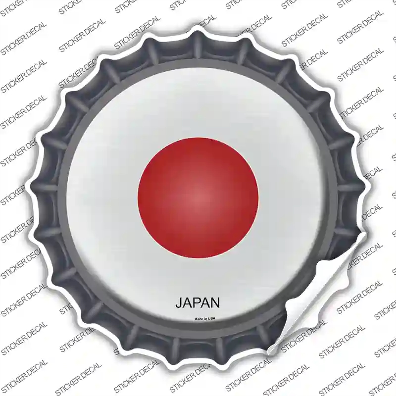 BC-309s-S Japan Country Novelty Bottle Cap Sticker Decal - Small