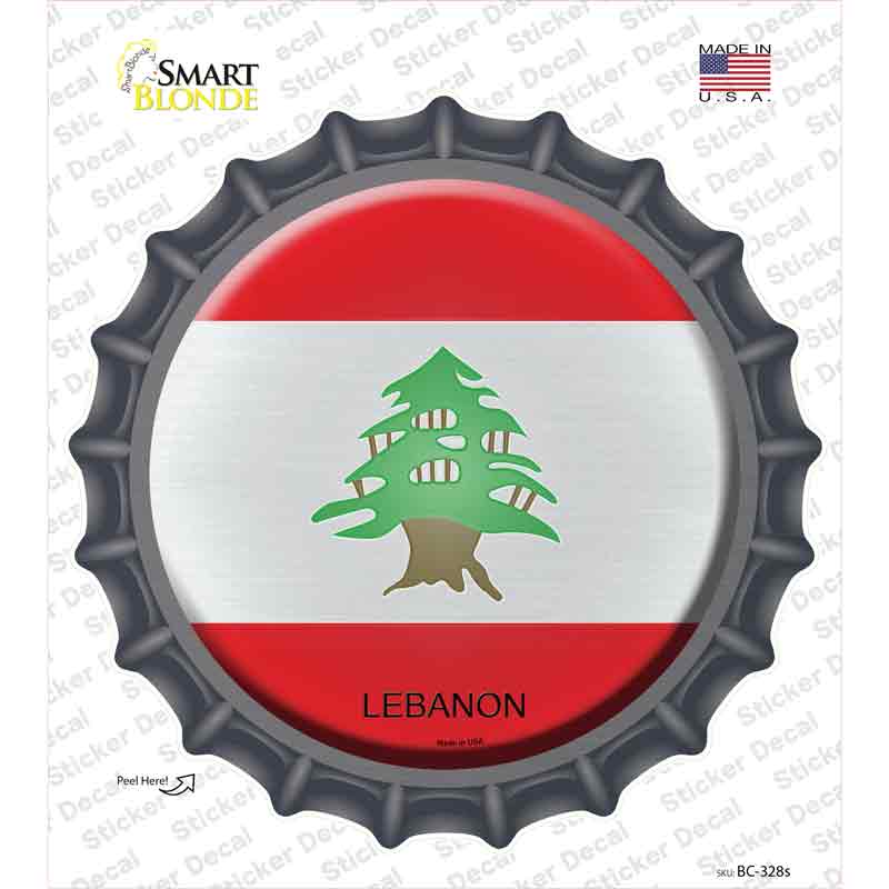 BC-328s-M Lebanon Country Novelty Bottle Cap Sticker Decal - Medium