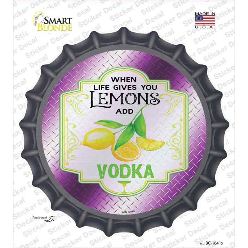 BC-1641s-M Add Vodka Purple Novelty Bottle Cap Sticker Decal - Medium
