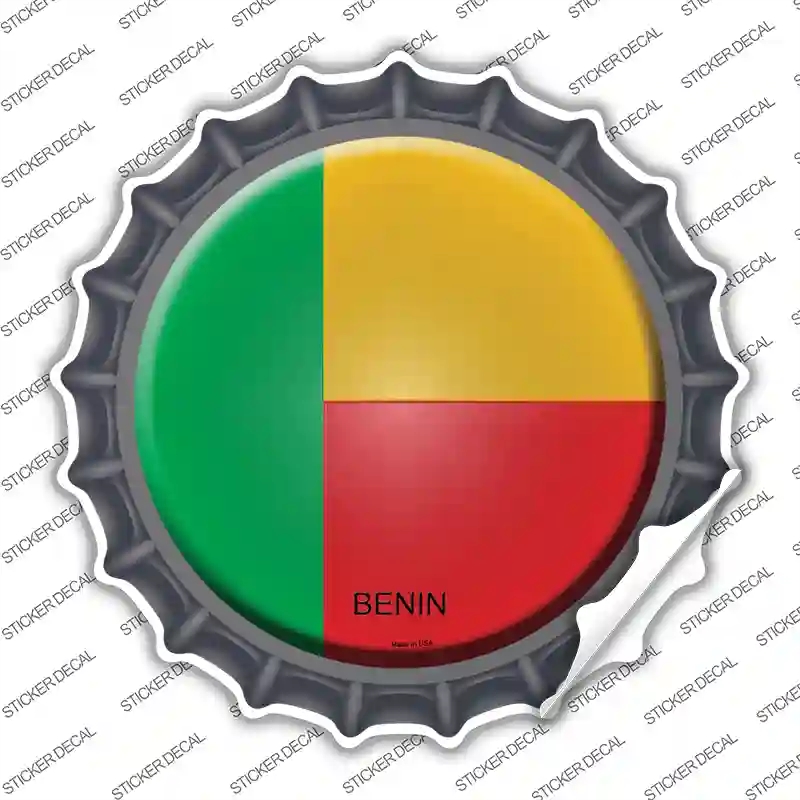 BC-207s-S Benin Country Novelty Bottle Cap Sticker Decal - Small