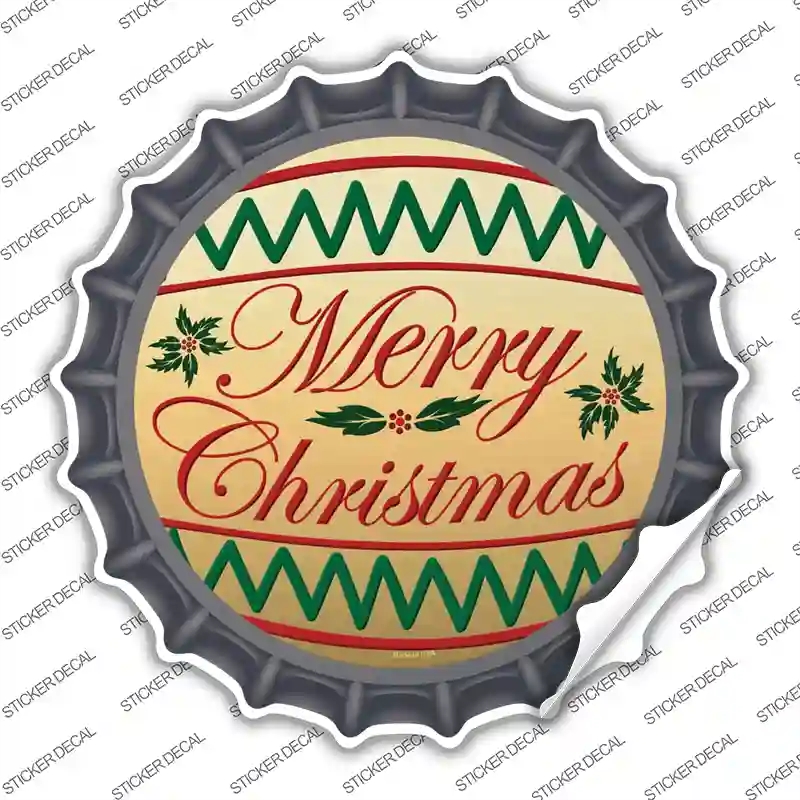 BC-568s-XL Merry Christmas Novelty Bottle Cap Sticker Decal - Extra Large