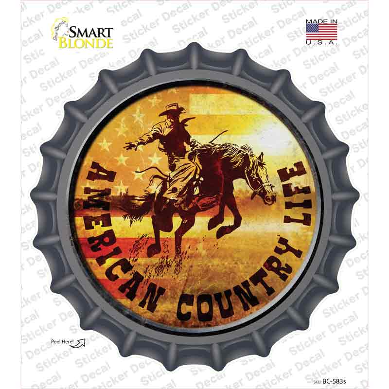 BC-583s-M American Country Life Novelty Bottle Cap Sticker Decal - Medium