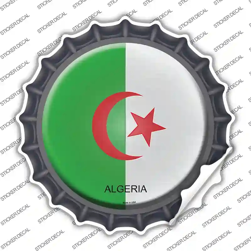BC-184s-L Algeria Country Novelty Bottle Cap Sticker Decal - Large